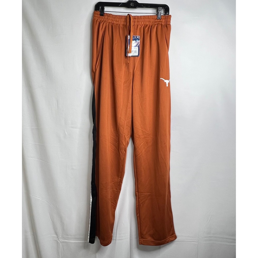 NCAA Texas Longhorns Burnt Orange Track Pants Mens M NWT Side Stripe Jogger